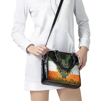 Irish Cross Mix With Shamrock Floral And Flag Shoulder Handbag