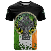 Irish Cross Mix With Shamrock Floral And Flag T Shirt - Wonder Print Shop
