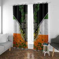 Irish Cross Mix With Shamrock Floral And Flag Window Curtain - Wonder Print Shop
