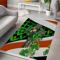 Patrick Day - Irish Cross - Lucky Girl Area Rug - Wonder Print Shop