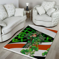 Patrick Day - Irish Cross - Lucky Girl Area Rug - Wonder Print Shop