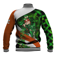 Patrick Day - Irish Cross - Lucky Girl Baseball Jacket - Wonder Print Shop