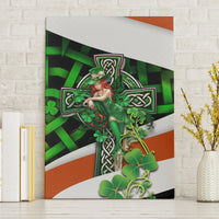 Patrick Day - Irish Cross - Lucky Girl Canvas Wall Art - Wonder Print Shop