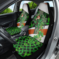 Patrick Day - Irish Cross - Lucky Girl Car Seat Cover - Wonder Print Shop