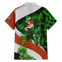 Patrick Day - Irish Cross - Lucky Girl Family Matching Long Sleeve Bodycon Dress and Hawaiian Shirt - Wonder Print Shop