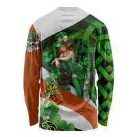 Patrick Day - Irish Cross - Lucky Girl Long Sleeve Shirt - Wonder Print Shop