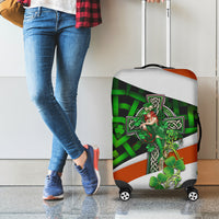Patrick Day - Irish Cross - Lucky Girl Luggage Cover - Wonder Print Shop