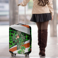 Patrick Day - Irish Cross - Lucky Girl Luggage Cover - Wonder Print Shop