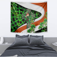 Patrick Day - Irish Cross - Lucky Girl Tapestry - Wonder Print Shop