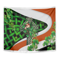 Patrick Day - Irish Cross - Lucky Girl Tapestry - Wonder Print Shop