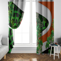 Patrick Day - Irish Cross - Lucky Girl Window Curtain - Wonder Print Shop