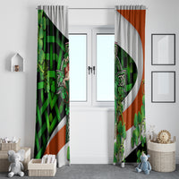 Patrick Day - Irish Cross - Lucky Girl Window Curtain - Wonder Print Shop