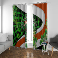 Patrick Day - Irish Cross - Lucky Girl Window Curtain - Wonder Print Shop