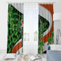 Patrick Day - Irish Cross - Lucky Girl Window Curtain - Wonder Print Shop