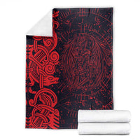 Norse Viking Dragon Blanket Celtic Knotwork and Runic Mythology Art