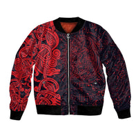 Norse Viking Dragon Bomber Jacket Celtic Knotwork and Runic Mythology Art