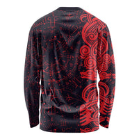 Norse Viking Dragon Long Sleeve Shirt Celtic Knotwork and Runic Mythology Art