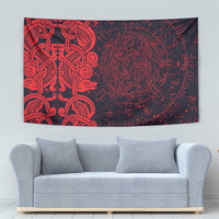 Norse Viking Dragon Tapestry Celtic Knotwork and Runic Mythology Art