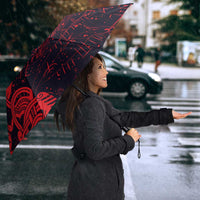 Norse Viking Dragon Umbrella Celtic Knotwork and Runic Mythology Art