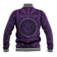 Odin Allfather Viking Baseball Jacket Epic Norse Mythology Illustration with Runic Circle Art