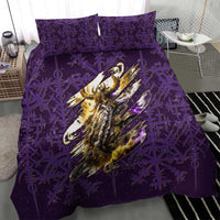 Odin Allfather Viking Bedding Set Epic Norse Mythology Illustration with Runic Circle Art