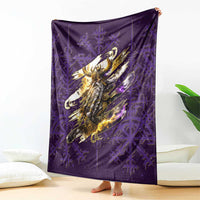 Odin Allfather Viking Blanket Epic Norse Mythology Illustration with Runic Circle Art