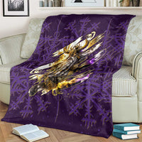 Odin Allfather Viking Blanket Epic Norse Mythology Illustration with Runic Circle Art