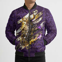 Odin Allfather Viking Bomber Puffer Jacket Epic Norse Mythology Illustration with Runic Circle Art