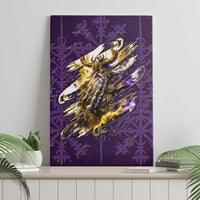 Odin Allfather Viking Canvas Wall Art Epic Norse Mythology Illustration with Runic Circle Art