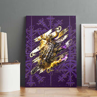 Odin Allfather Viking Canvas Wall Art Epic Norse Mythology Illustration with Runic Circle Art