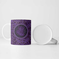 Odin Allfather Viking Ceramic Mug Epic Norse Mythology Illustration with Runic Circle Art