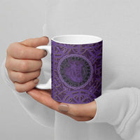 Odin Allfather Viking Ceramic Mug Epic Norse Mythology Illustration with Runic Circle Art