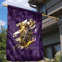 Odin Allfather Viking Garden Flag Epic Norse Mythology Illustration with Runic Circle Art