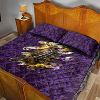 Odin Allfather Viking Quilt Bed Set Epic Norse Mythology Illustration with Runic Circle Art