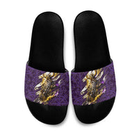 Odin Allfather Viking Slide Sandals Epic Norse Mythology Illustration with Runic Circle Art