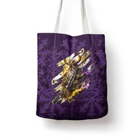 Odin Allfather Viking Tote Bag Epic Norse Mythology Illustration with Runic Circle Art