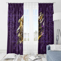 Odin Allfather Viking Window Curtain Epic Norse Mythology Illustration with Runic Circle Art
