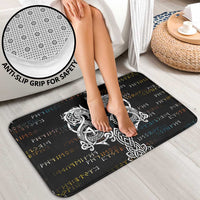 Viking Runes and Norse Mythology Symbols Bathroom Set Celtic Knotwork Tribal Illustration Style