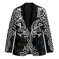 Viking Runes and Norse Mythology Symbols Blazer Celtic Knotwork Tribal Illustration Style
