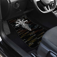 Viking Runes and Norse Mythology Symbols Car Mats Celtic Knotwork Tribal Illustration Style