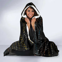 Viking Runes and Norse Mythology Symbols Hooded Blanket Celtic Knotwork Tribal Illustration Style