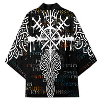 Viking Runes and Norse Mythology Symbols Kimono Celtic Knotwork Tribal Illustration Style