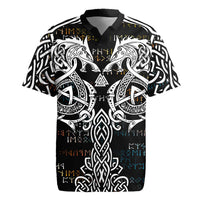 Viking Runes and Norse Mythology Symbols Rugby Jersey Celtic Knotwork Tribal Illustration Style