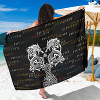 Viking Runes and Norse Mythology Symbols Sarong Celtic Knotwork Tribal Illustration Style