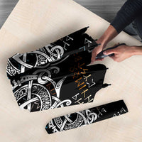 Viking Runes and Norse Mythology Symbols Umbrella Celtic Knotwork Tribal Illustration Style