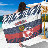 Russia Athletics Sarong with Soccer Ball, National Emblem, and Grunge Flag Design