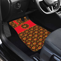 Russia Folk Art Car Mats with Khokhloma Pattern and Traditional Rooster Design