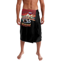 Russia Flag Red and Black Pullover Lavalava with Moscow Skyline Bear and Horse Design