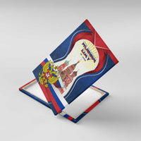 Russia Day Canvas Wall Art with Kremlin Illustration, National Emblem, and Flag Stripes