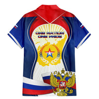 Russia Day Family Matching Mermaid Dress and Hawaiian Shirt with Kremlin Illustration, National Emblem, and Flag Stripes